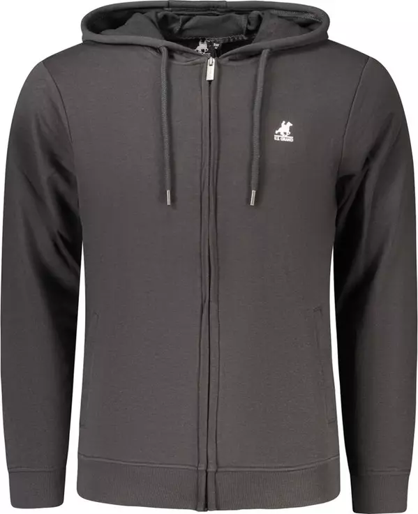 Black Cotton Men's Hoodie