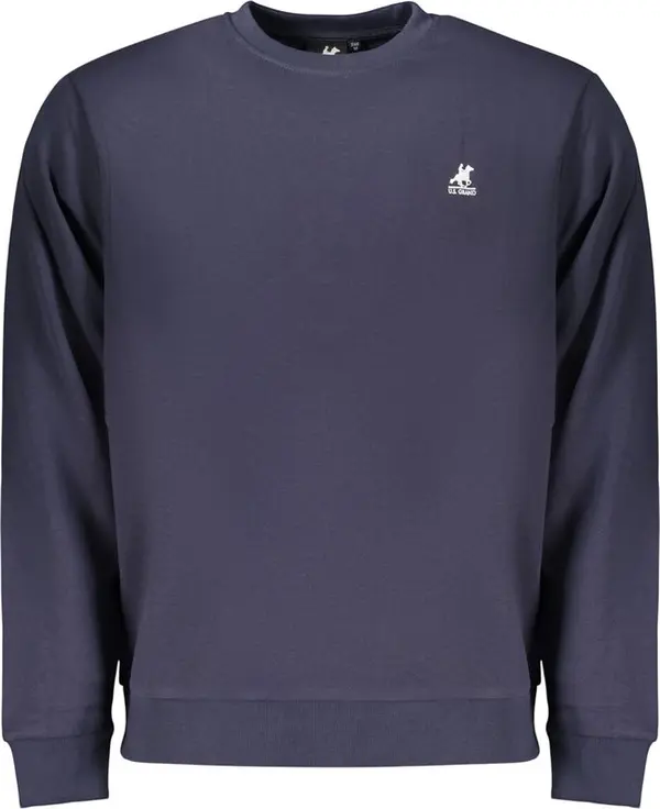 Blue Cotton Men Sweatshirt