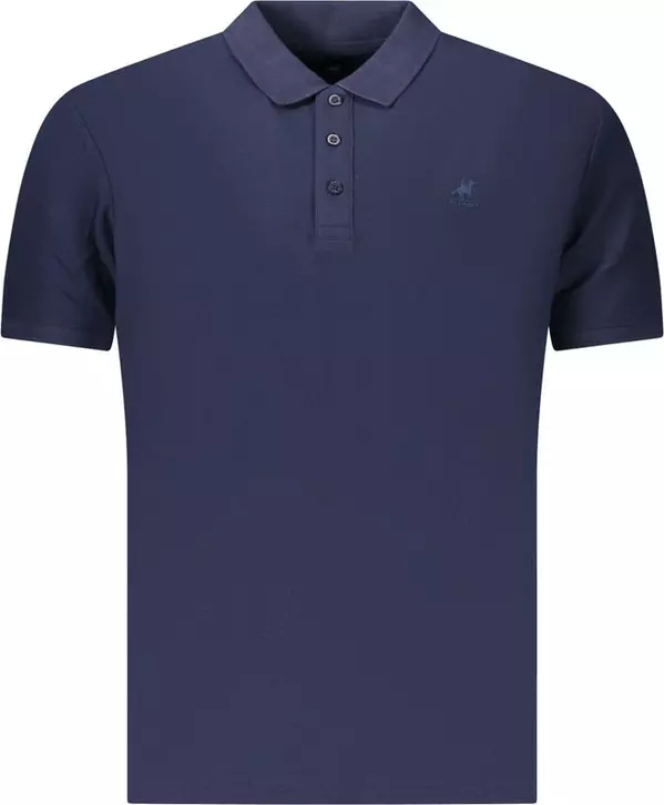 Blue Cotton Men's Polo Shirt