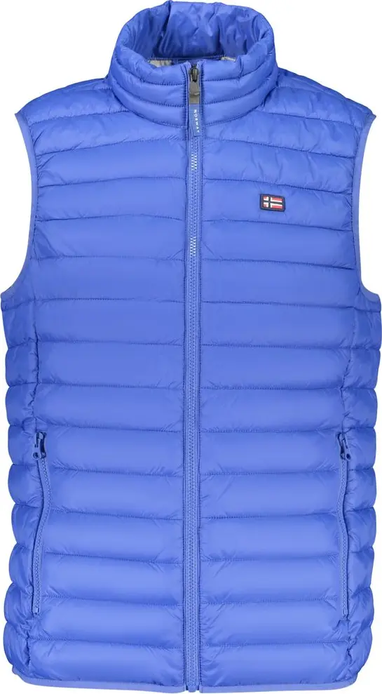 Blue Polyester Men's Vest