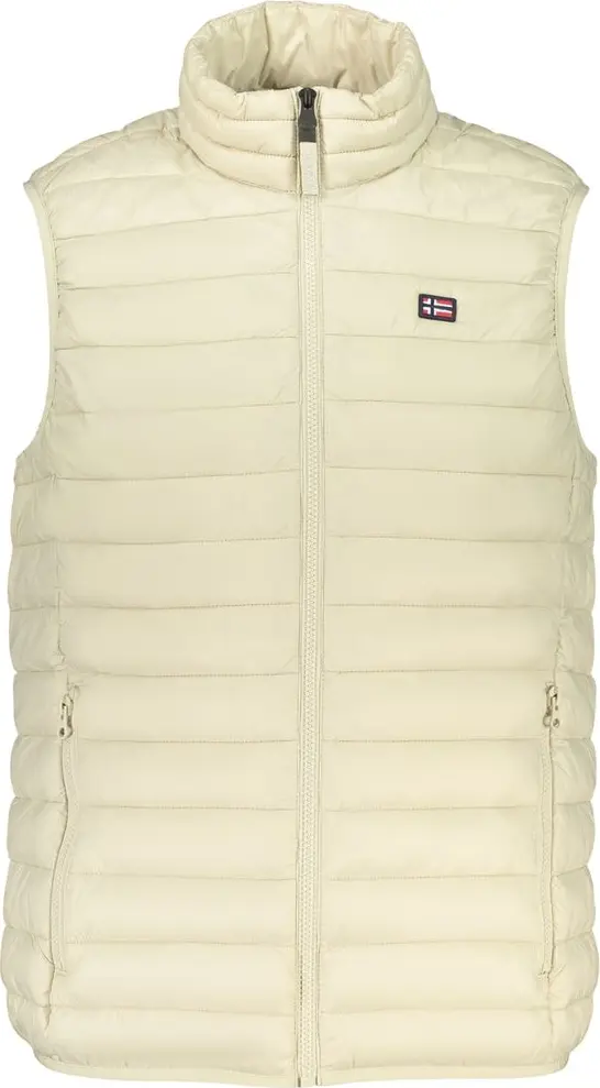 Beige Polyester Mens Vest