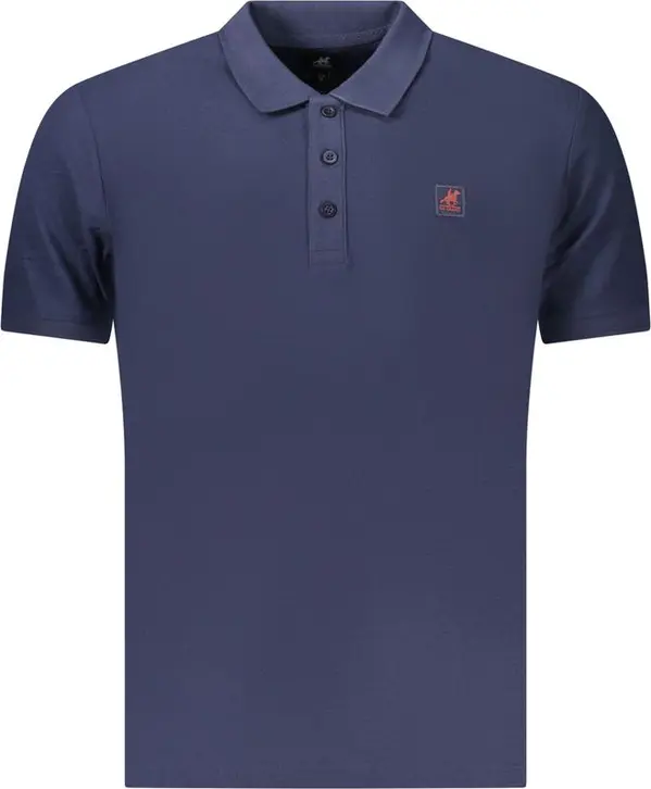 Blue Cotton Mens Polo Shirt