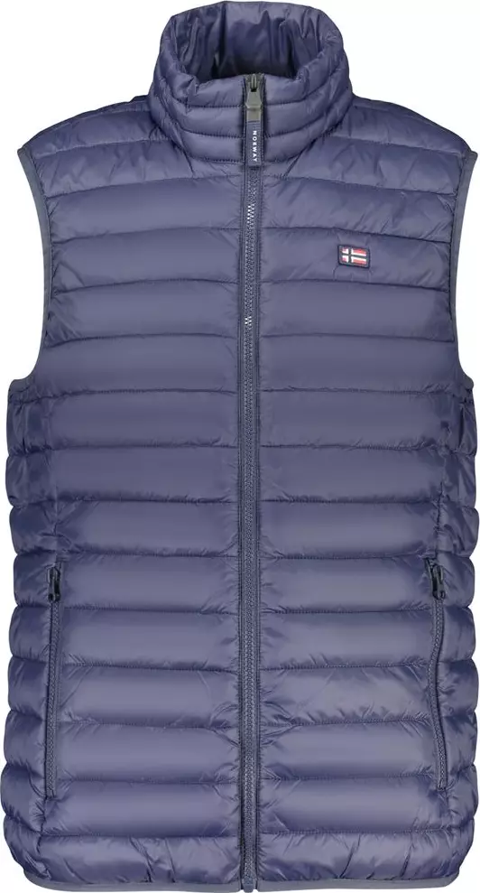 Blue Polyester Men's Jacket