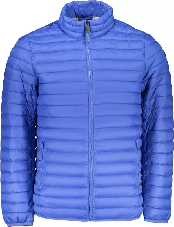 Blue Polyamide Men Jacket
