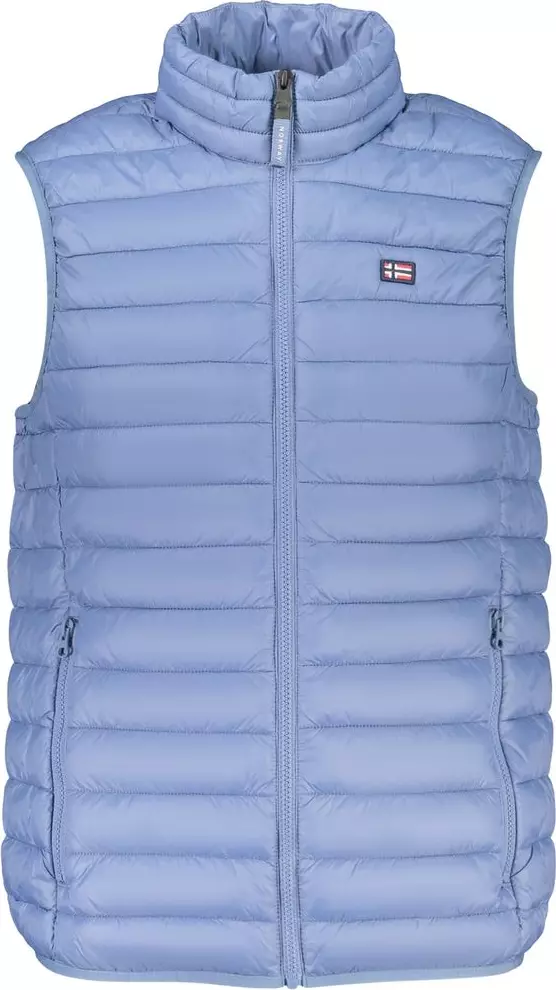 Blue Polyester Men's Jacket