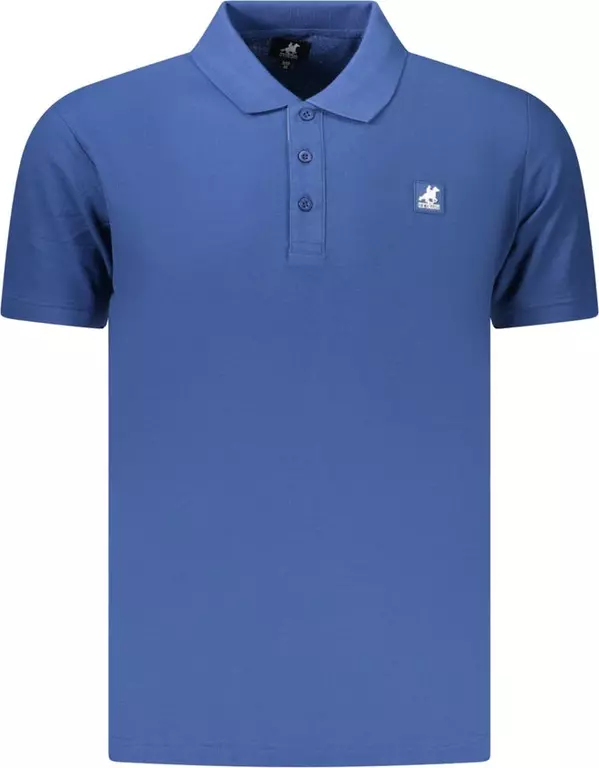 Blue Cotton Men's Polo Shirt