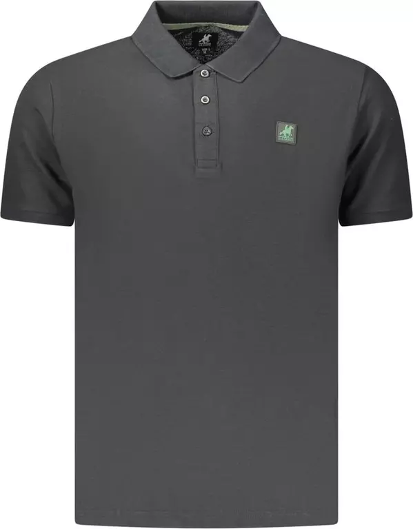 Black Cotton Men's Polo Shirt