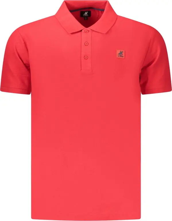 Red Cotton Men's Polo Shirt