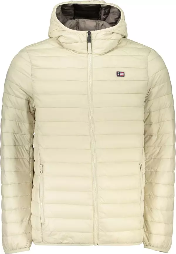 Beige Polyamide Men's Jacket