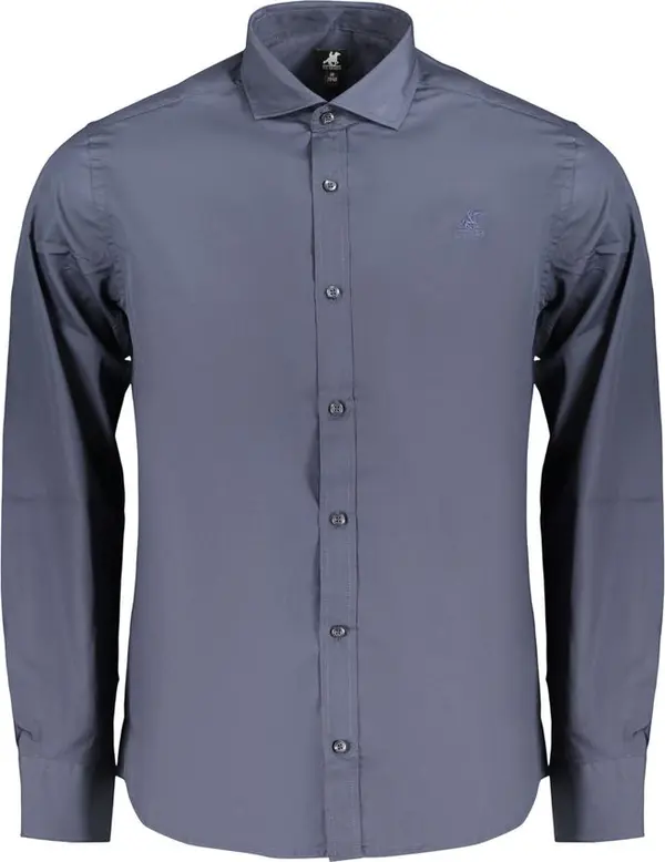 Blue Cotton Men's Shirt