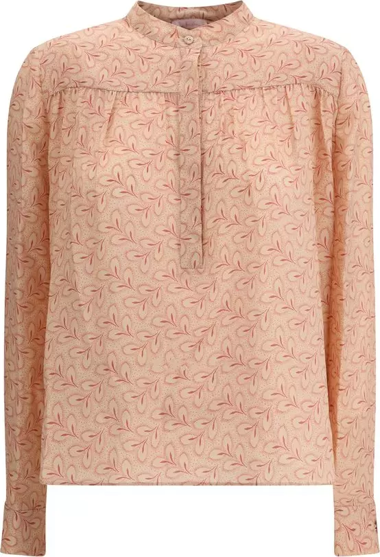 Light Pink Silk Pattern Shirt