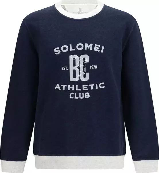 Blue Cotton Sweatshirt