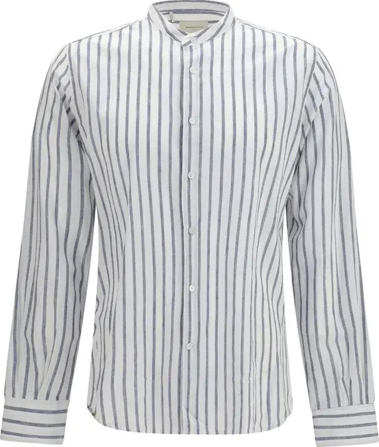 Blue Cotton Pattern Shirt