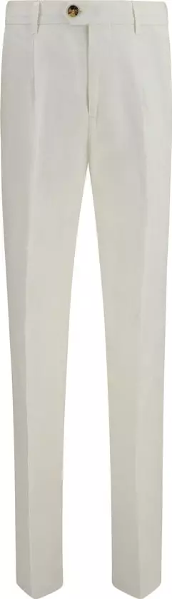 White Linen Casual Pants