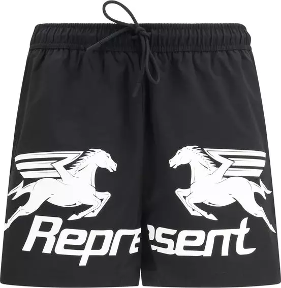 Black Polyester Shorts
