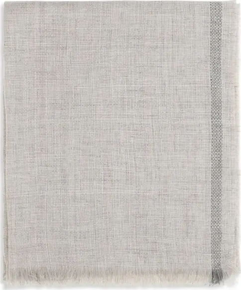 Gray Linen Scarf