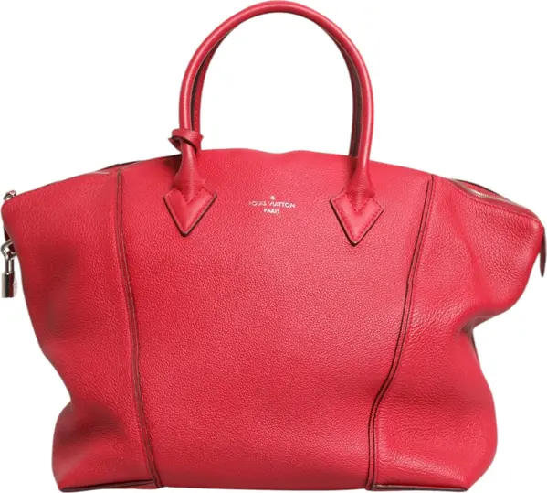 Griotte Taurillon Leather Soft Lockit MM Crossbody Bag