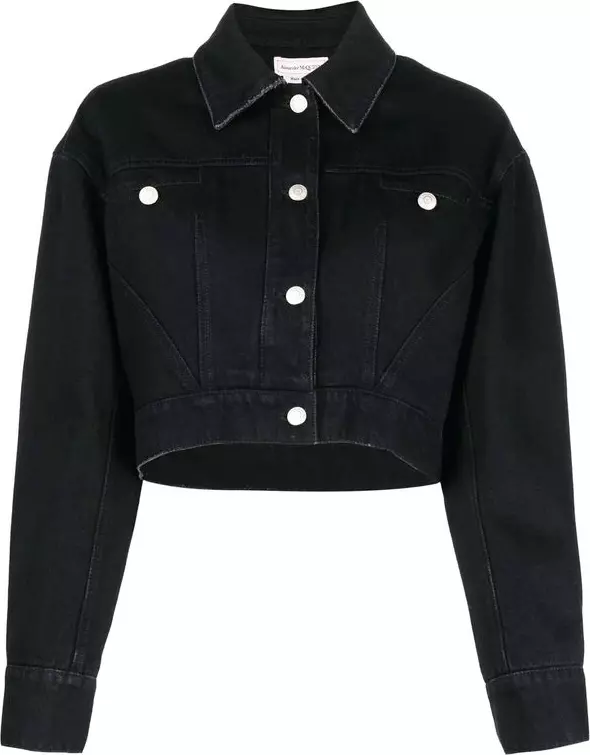Black Cotton Denim Jacket