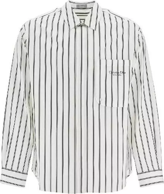 White Cotton Pattern Shirt