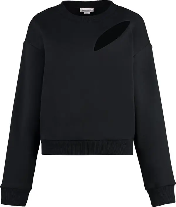Black Cotton Sweatshirt