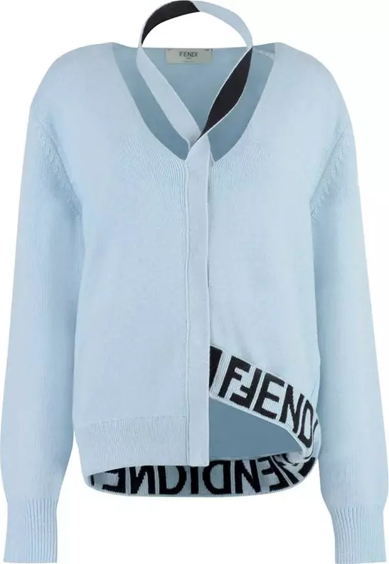 Blue Cashmere Cardigan