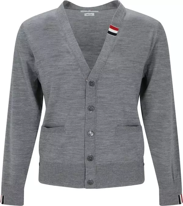 Gray Virgin Wool Cardigan