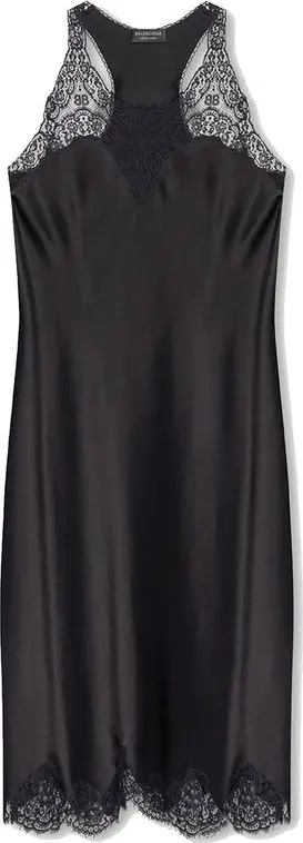 Black Acetate Casual Dress