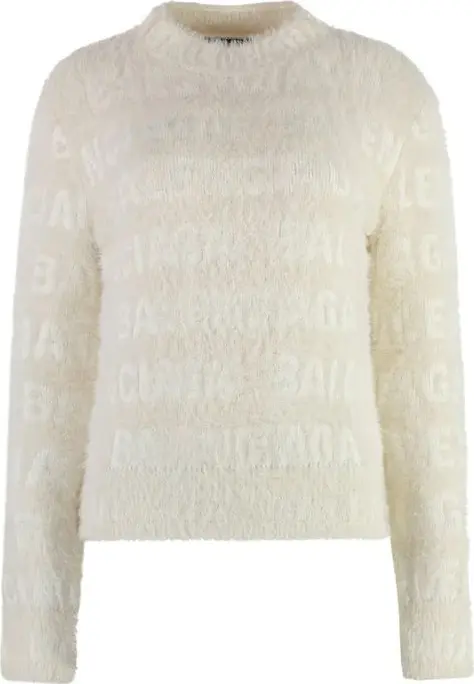 White Elastane Sweatshirt