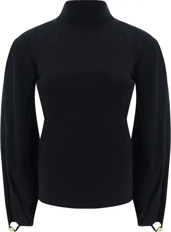 Black Polyamide Sweatshirt