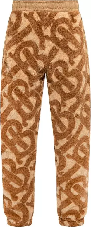 Brown Polyester Casual Pants
