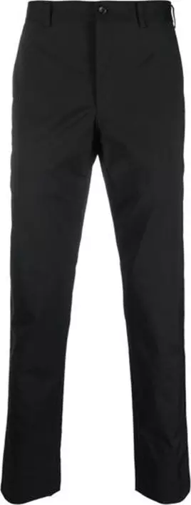 Black Nylon Casual Pants