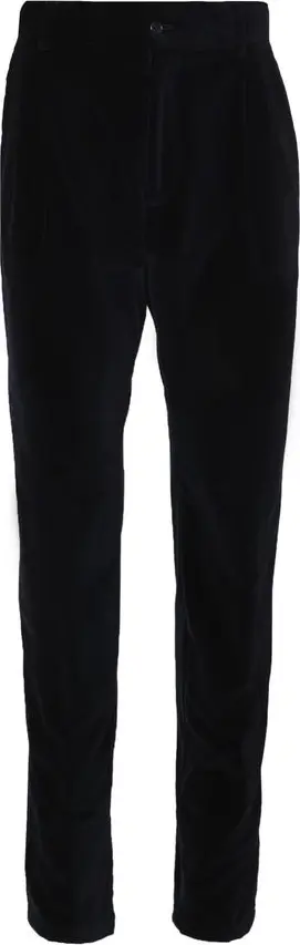 Black Cotton Casual Pants