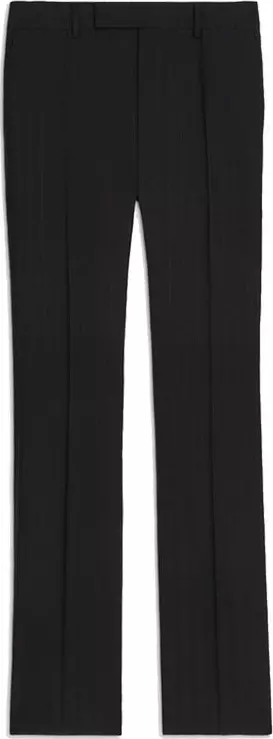 Black Wool Flared Pants