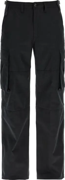 Black Cotton Cargo Pants