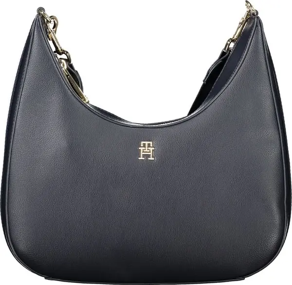 Blue Polyester Women Shoulder Bag