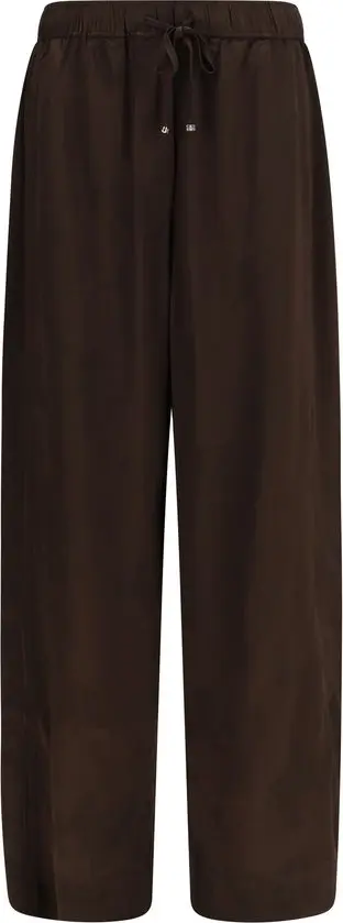 Brown Acetate Casual Pants