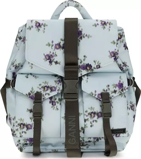 Blue Polyester Backpack