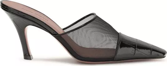 Black Calf Leather Bos Taurus Mules