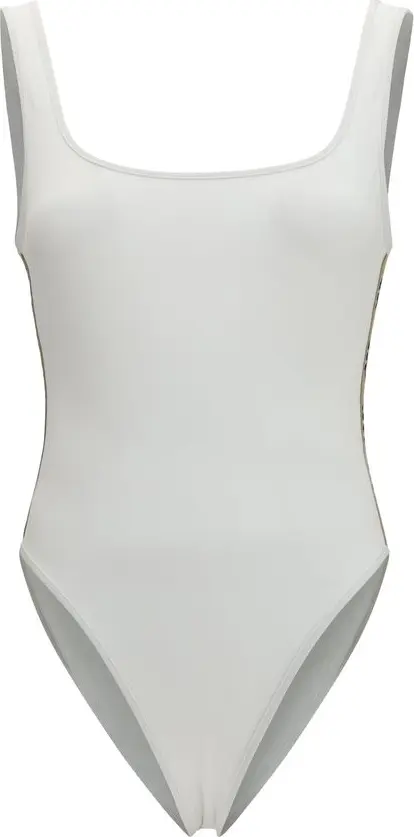 White Polyamide One-Piece Swimsuit