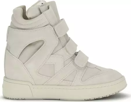 Beige Calf Leather Bos Taurus Platform Sneakers