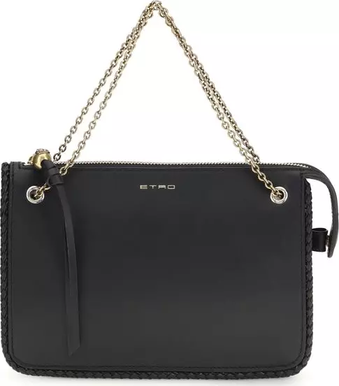 Black Calf Leather Bos Taurus Clutch Bag