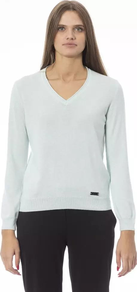 Light Blue Cashmere Women Sweater
