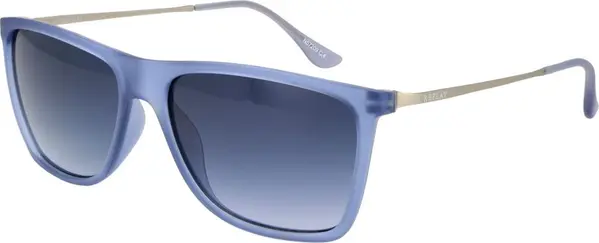Blue Stainless Steel Sunglasses