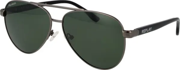 Gray Metal Sunglasses