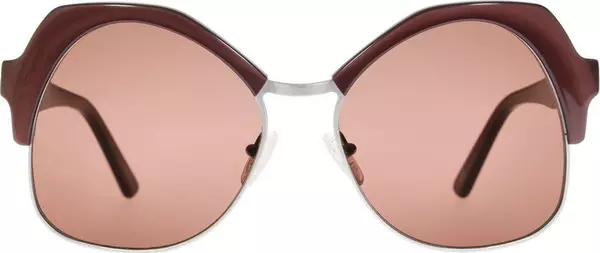 Brown Metal & Plastic Sunglasses