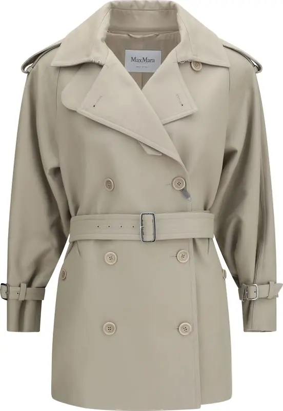 Beige Cotton Trench Coat