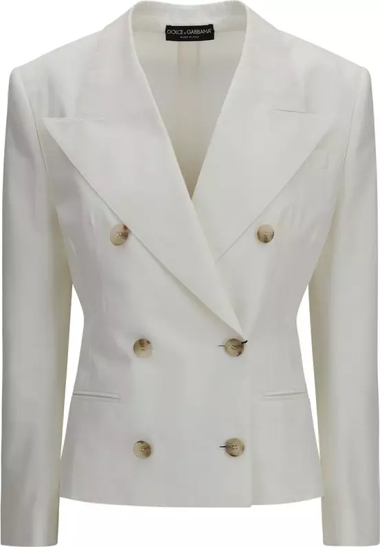 White Cotton Blazer