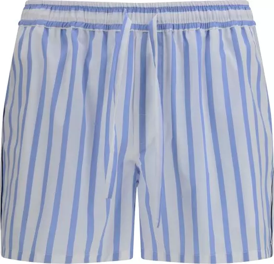 Blue Cotton Bermuda Shorts