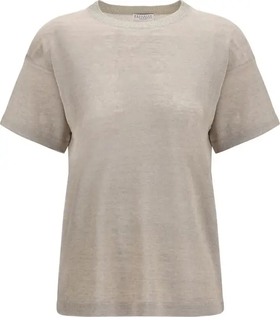 Beige Linen T-Shirt