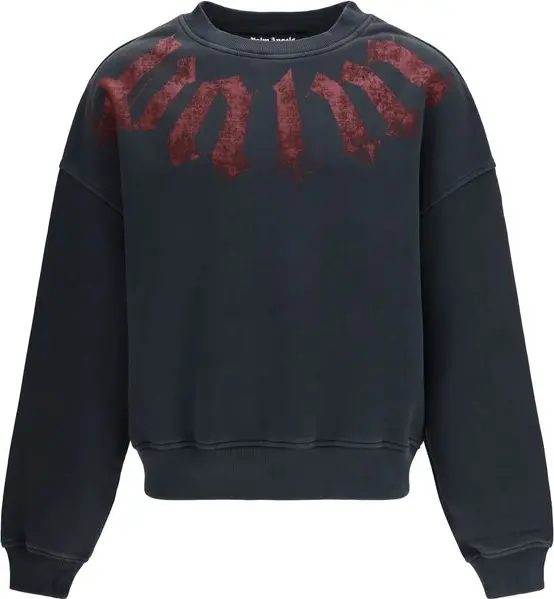 Black Cotton Sweatshirt